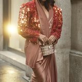 Pavitra Sagar in Kaai Sari with Power Jacket