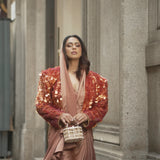 Pavitra Sagar in Kaai Sari with Power Jacket