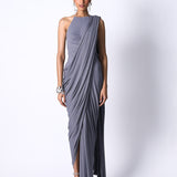 A Line Halter Top with Star Sari