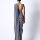 A Line Halter Top with Star Sari