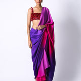 Rosa Blouse with Ombré Masai Godet Sari