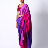 Rosa Blouse with Ombré Masai Godet Sari