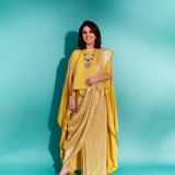 Neetu Kapoor in Metallic 2.0 Sari with SK Cape