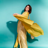 Neetu Kapoor in Metallic 2.0 Sari with SK Cape