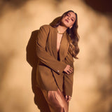 Sonakshi Sinha in Nora Draped Skirt and Classic Blazer