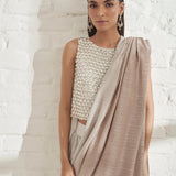 Metallic 2.0 Sari with Chandelier Top