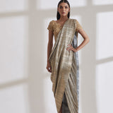 Metallic 2.0 Sari with River Flow Nikki Blouse