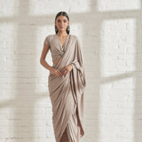 Star Sari with Tie Up Top