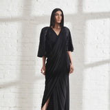 Star Sari with V-Neck Muscle Tee and Wave Cape
