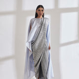 Metallic 2.0 Sari with SK Cape