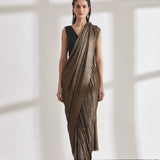 Metallic 2.0 Sari with Masai Top