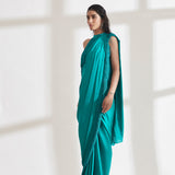 Noor Fringe Sari with Halter Fringe Top