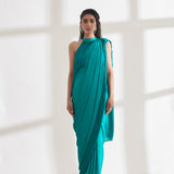 Noor Fringe Sari with Halter Fringe Top