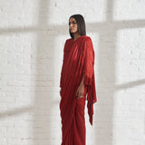 Noor Fringe Sari with Fringe Jacket