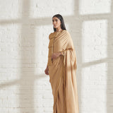 Noor Fringe Sari with Sleeveless Fringe Jacket