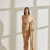 Noor Fringe Sari with Sleeveless Fringe Jacket