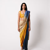 RiRi Blouse with Ombré Masai Godet Sari