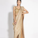 Metallic 2.0 Sari with Milkyway Crossover Top
