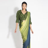 Ombré Highleg Sari with Kim Shirt