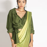 Ombré Highleg Sari with Kim Shirt