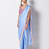 Noor Fringe Sari with Bead Fringe Blouse