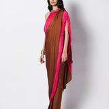 Noor Fringe Sari with Jeweled Halter Top