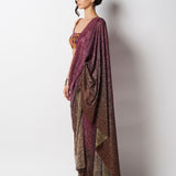 Pavitra Sagar in Sunset Sari with Reef Blouse