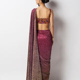 Pavitra Sagar in Sunset Sari with Reef Blouse
