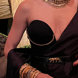 Amrita Thakur in Kaai Sari And Karina Corset
