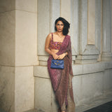 Pavitra Sagar in Sunset Sari with Reef Blouse