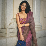 Pavitra Sagar in Sunset Sari with Reef Blouse