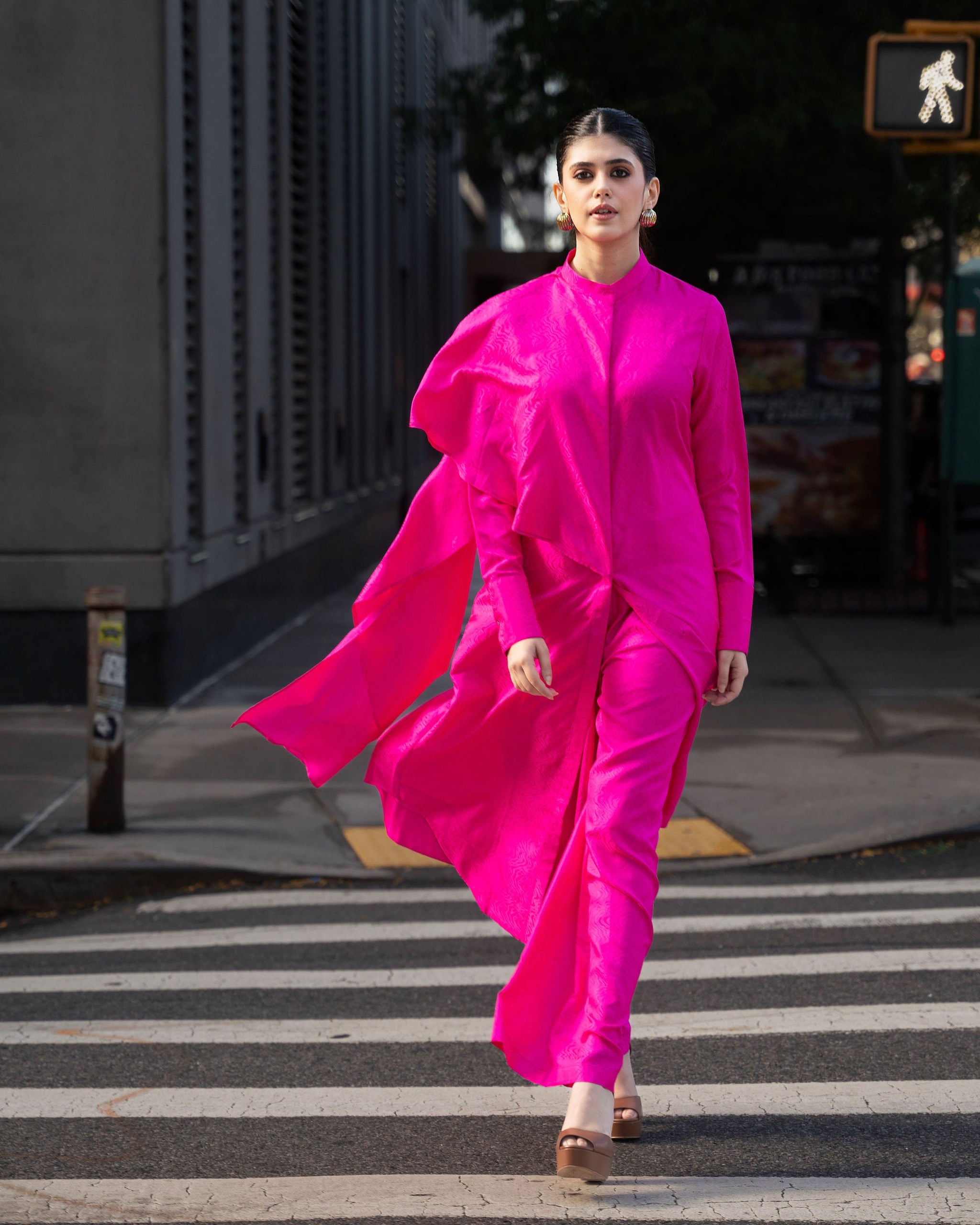 431-88 vivian Kurta Pink Kurta