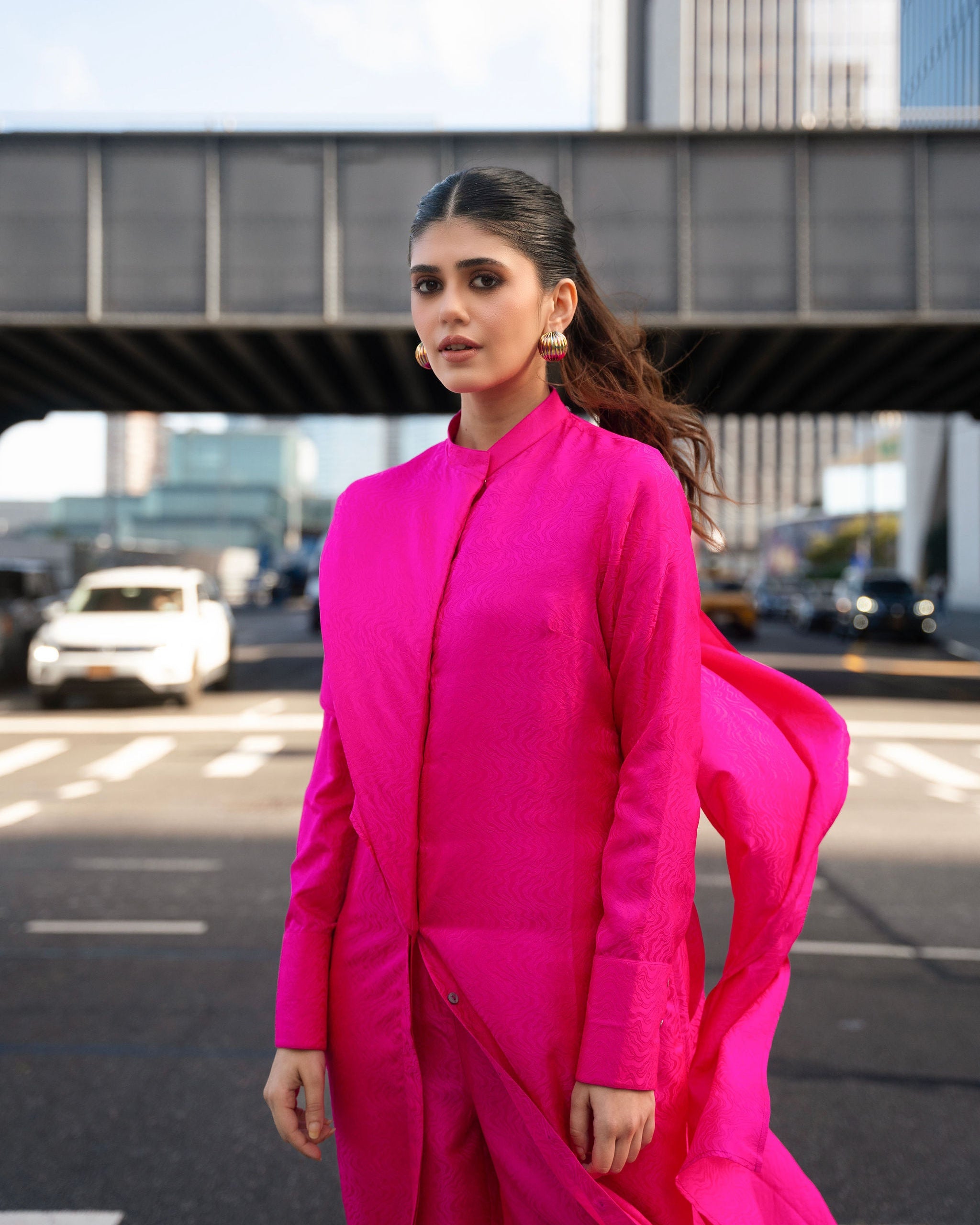 431-88 vivian Kurta Pink Kurta