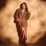 Sonakshi Sinha in Nora Draped Skirt and Classic Blazer