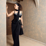Taapsee Pannu in Eira Blouse and Knot Sari with Avan Belt