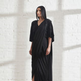 Star Sari with V-Neck Muscle Tee and Wave Cape