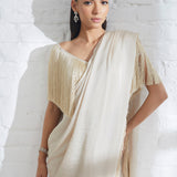 Noor Fringe Sari with Erica Fringe Top