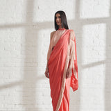Noor Fringe Sari with Halter Fringe Top