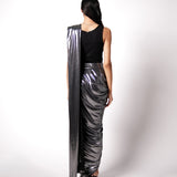 Shimmer Ganji with Waterfall Sari