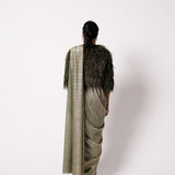 Feather Jacket with AQ Sari