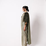Feather Jacket with AQ Sari