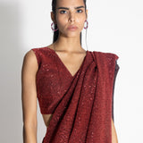 Sequins Sari with AQS Top