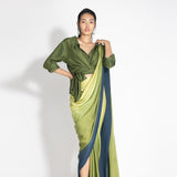 Ombré Highleg Sari with Kim Shirt